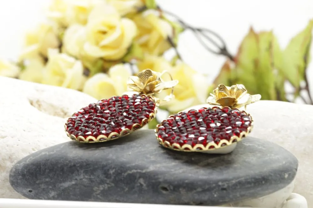 RED GARNET EARRINGS