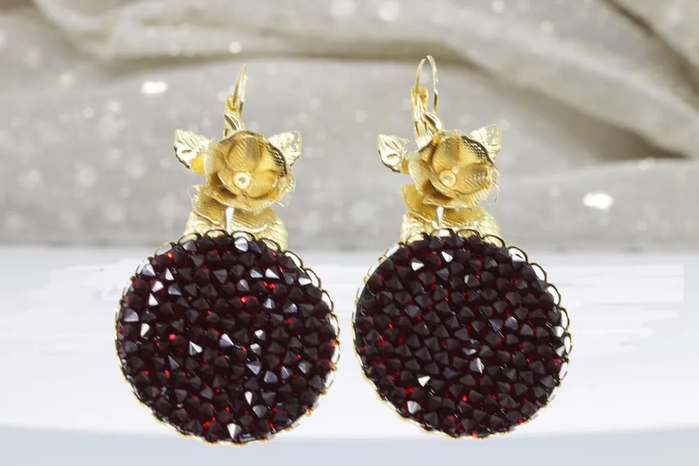 RED GARNET EARRINGS
