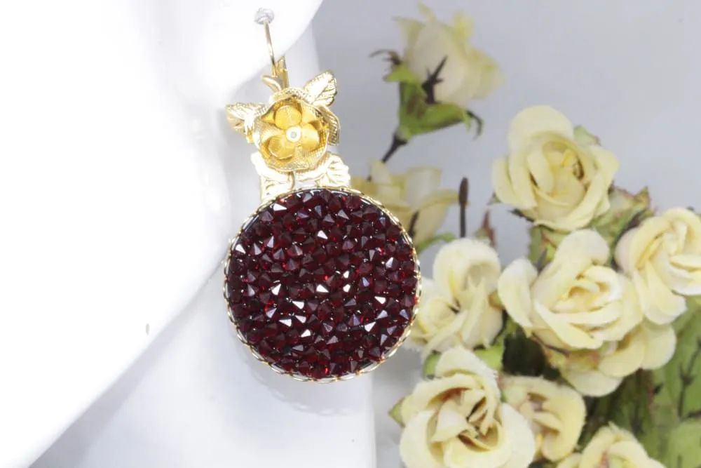 RED GARNET EARRINGS