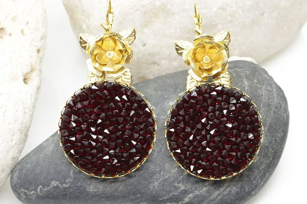 RED GARNET EARRINGS