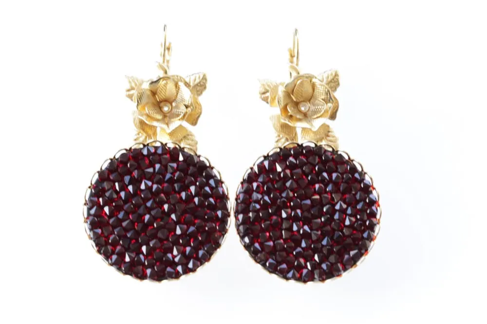 RED GARNET EARRINGS
