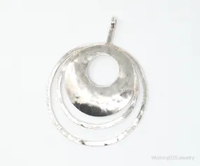 Retired Silpada Hammered Rings Sterling Silver Necklace Pendant