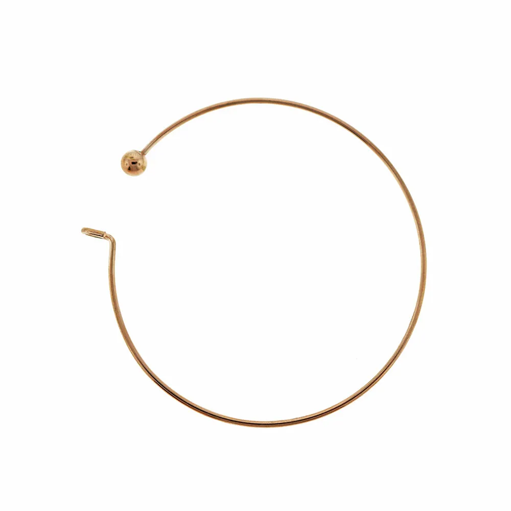 Rose Gold Stainless Steel Bangle 63mm ID - 1.4mm - 1 Bangle - N655