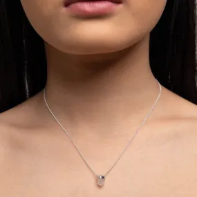 Rose Quartz with Silver Wrap Necklace