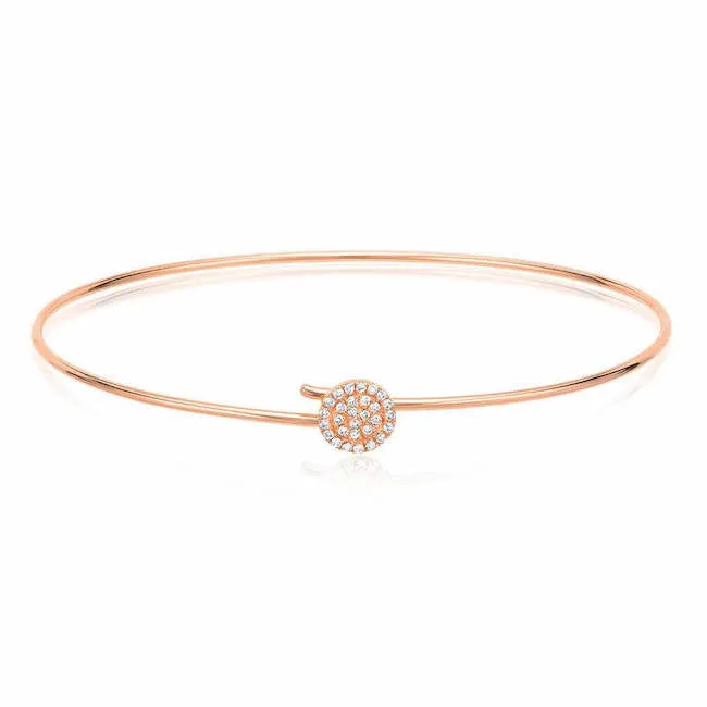 Round Pave Hook Bangle