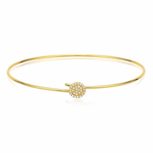 Round Pave Hook Bangle