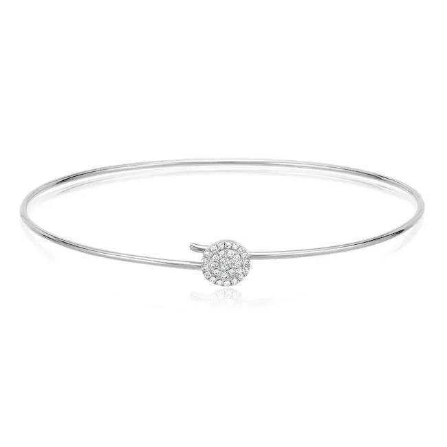 Round Pave Hook Bangle