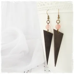 Rustic Leather Tribal Earrings