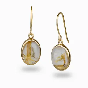 Rutilated Quartz Drop Earrings