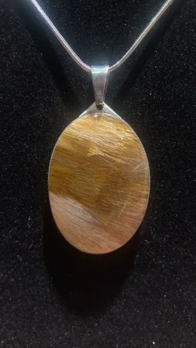 Saganite Oval Crystal Pendant (XL)