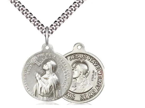 Saint Imelda Silver Pendant And Chain