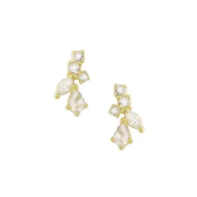Sardinia Zircon Leaf Studs