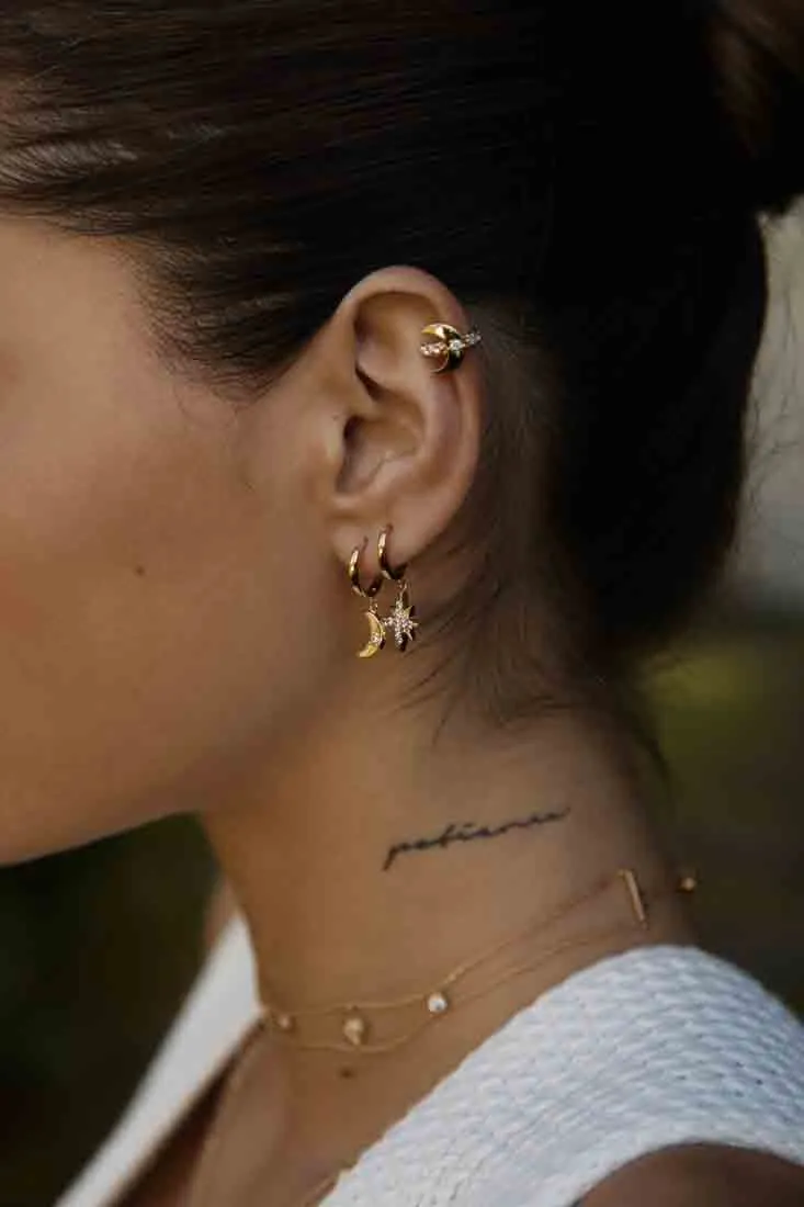 Selene Starlight Mini Hoops - Gold