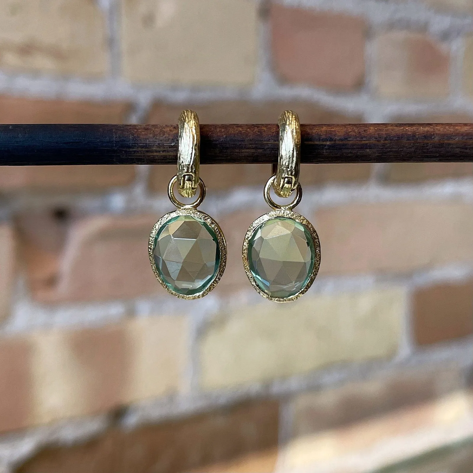 “Shade” Green Quartz Dangles