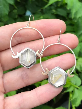 Shooting Star And Moon Phases Hoops