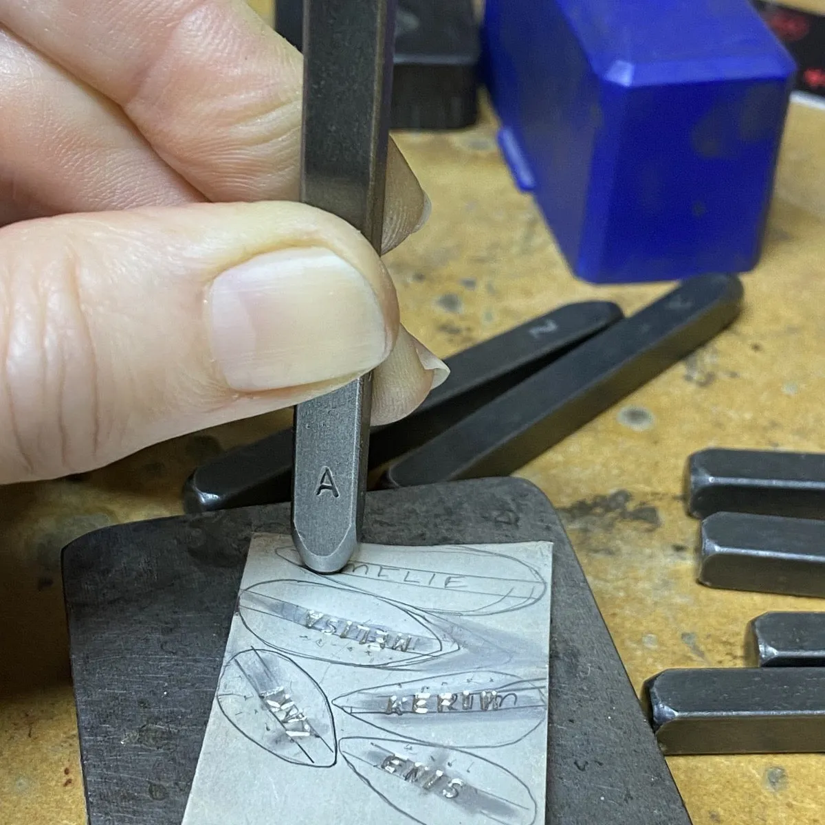 Silver Petal Family Name Necklace