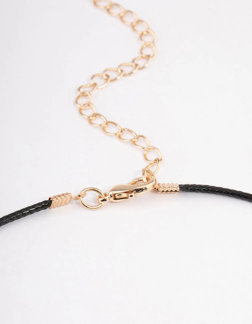 Silver Rose Quartz Donut Cord Necklace