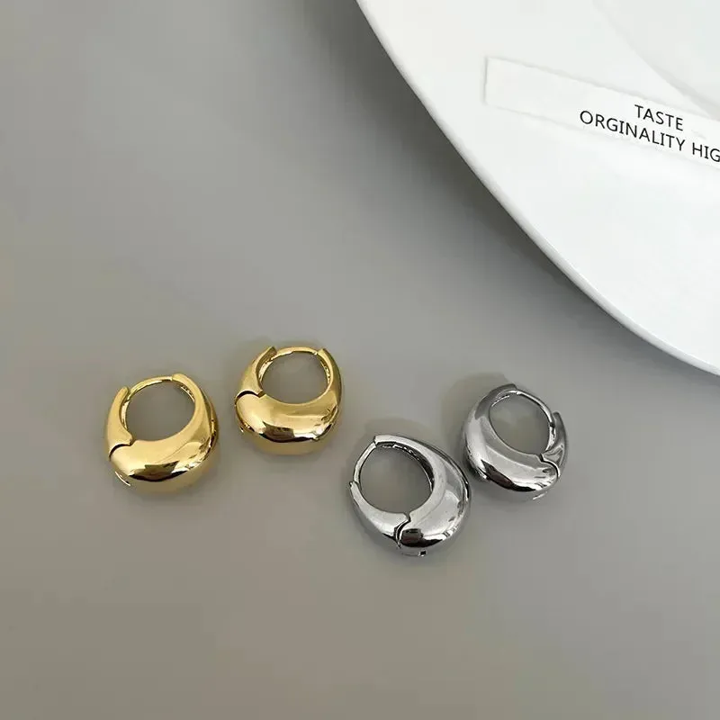 Silver Vintage Prevent Gift Trendy Round Allergy Gold Accessories Party Earring
