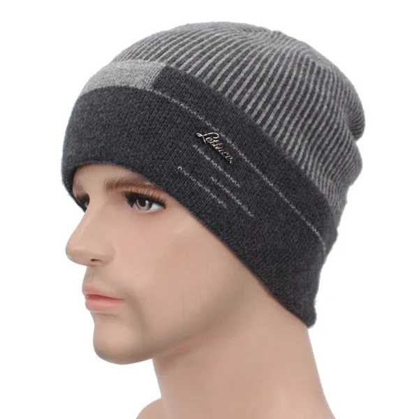 Skullies Beanies Men Scarf Knitted Hat Cap Male Plus Gorras Bonnet Warm Wool Thick Winter Hats For Men Women Beanie Hat