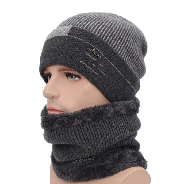 Skullies Beanies Men Scarf Knitted Hat Cap Male Plus Gorras Bonnet Warm Wool Thick Winter Hats For Men Women Beanie Hat