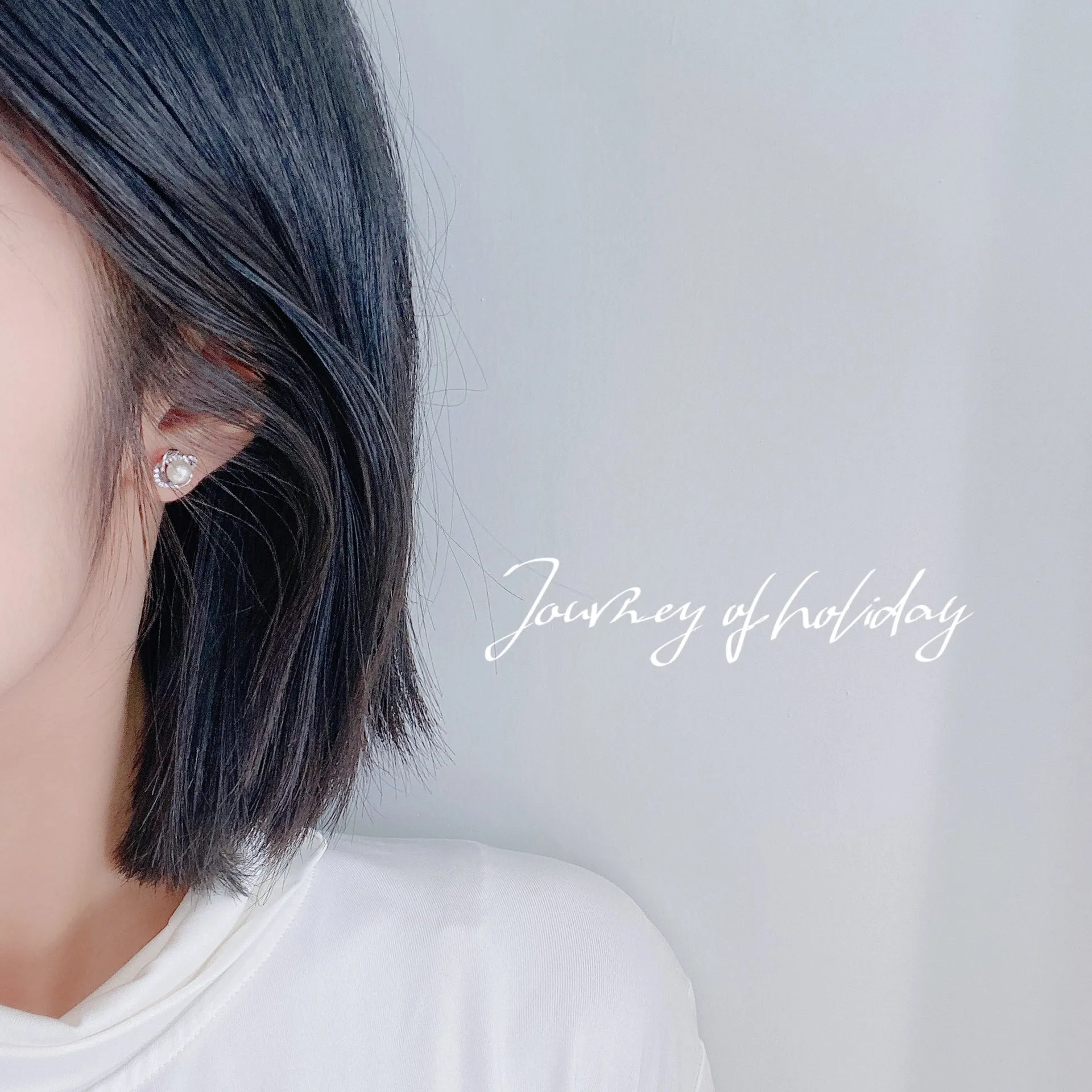Small Drop with Pearl Silver Studs Earrings for Women