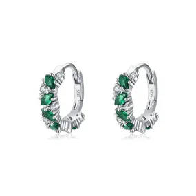 Small Fresh S925 Sterling Silver Wreath Ear Buckle Earrings from Japan and South Korea
