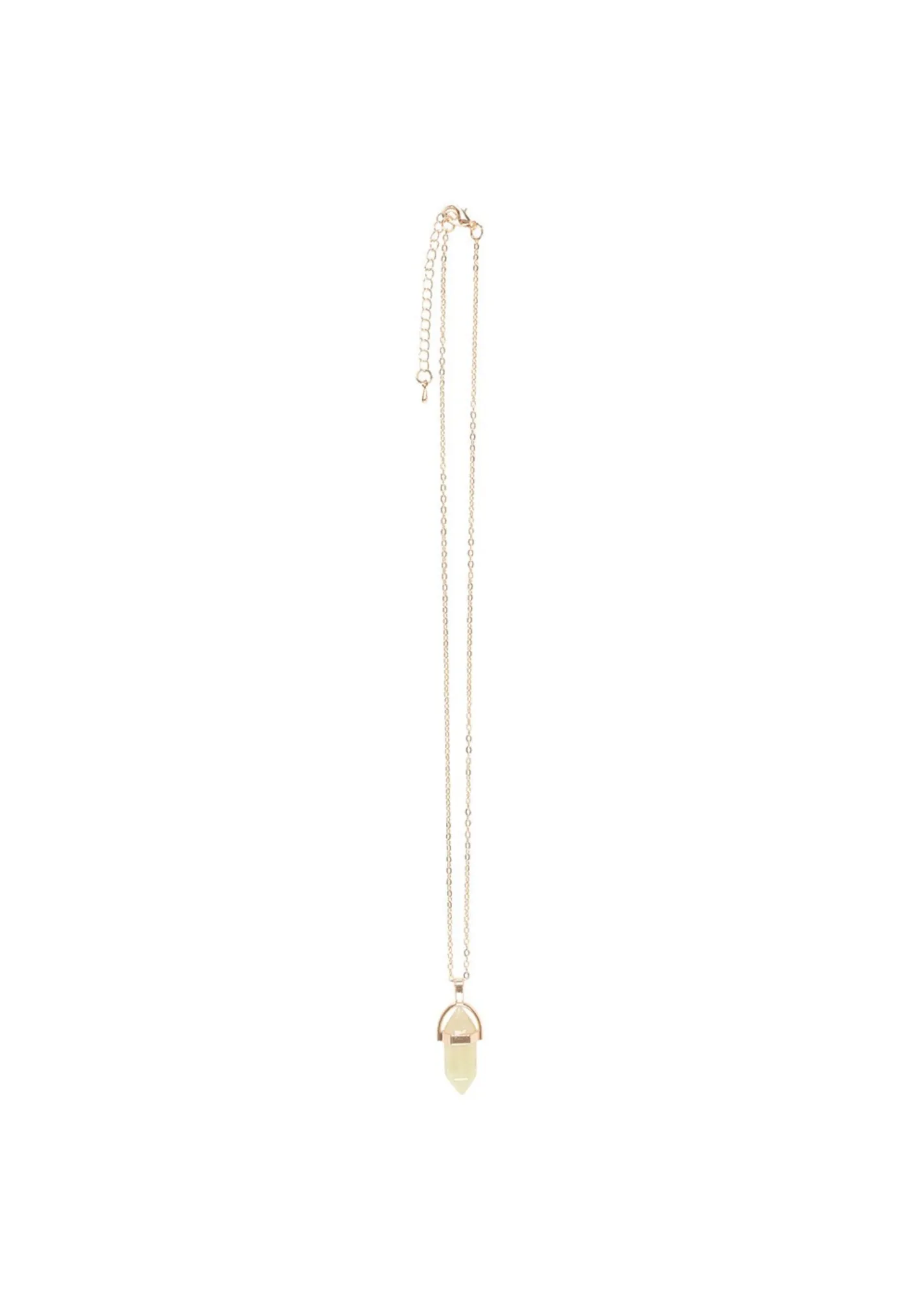 Something Different - Lemon Quartz Crystal Pendant Necklace