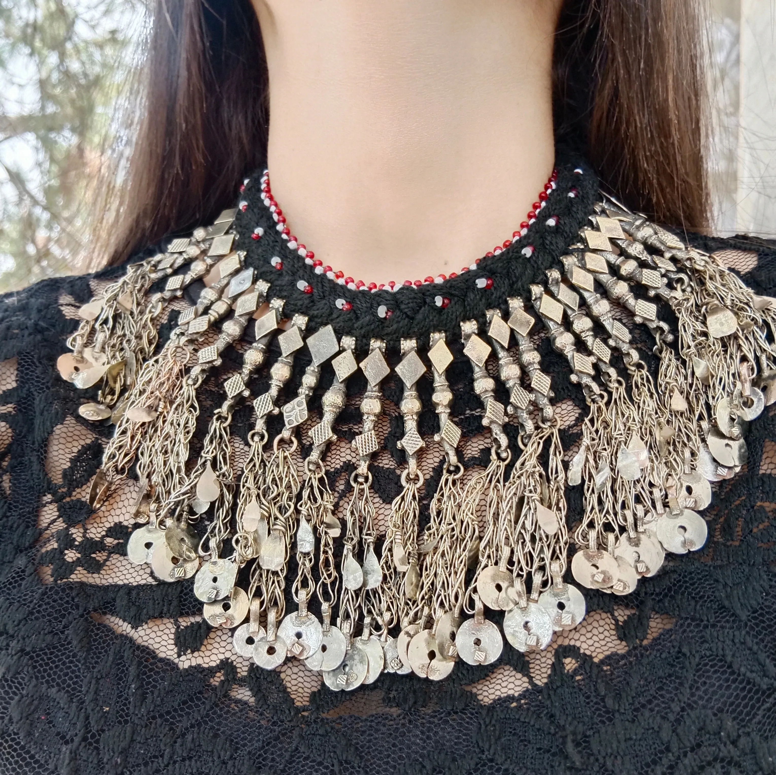 Statement Long Dangling Tassels Necklace