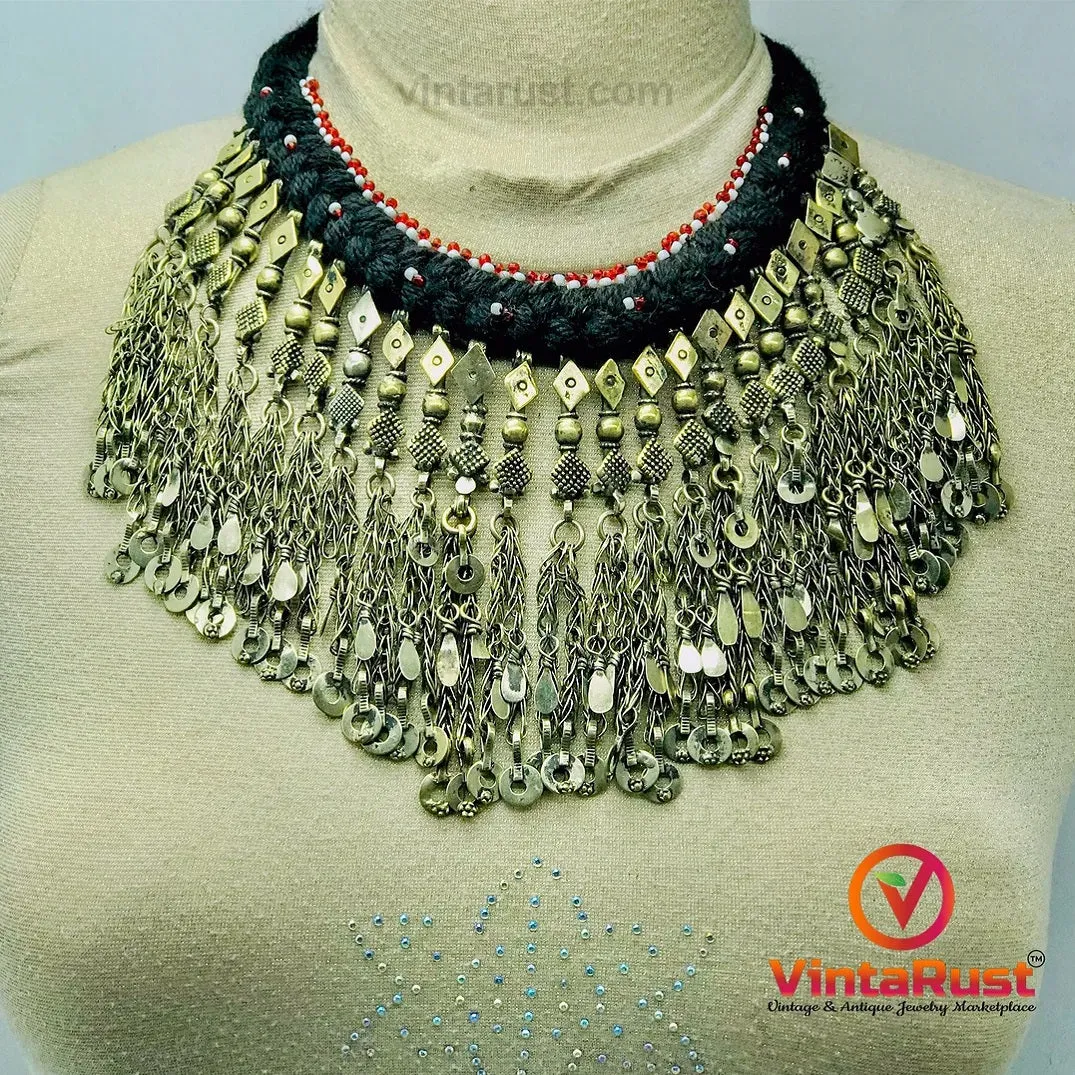 Statement Long Dangling Tassels Necklace
