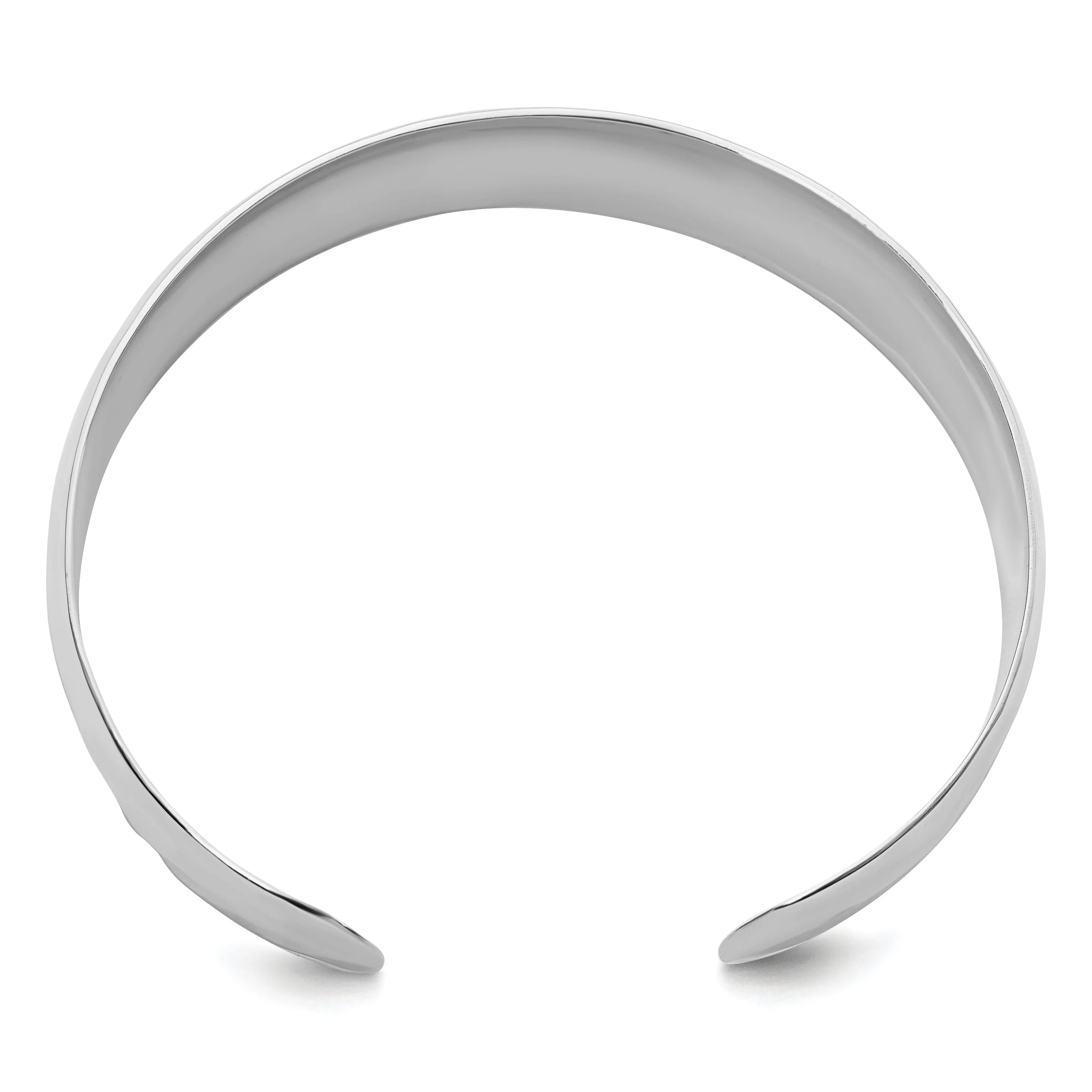 Sterling Silver Polish Hammered Slip-on Bangle
