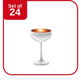 STOLZLE OLYMPIC CHAMPAGNE COUPE 230ml MATT WHITE/BRONZE