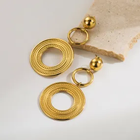 Style Retro Round Earrings