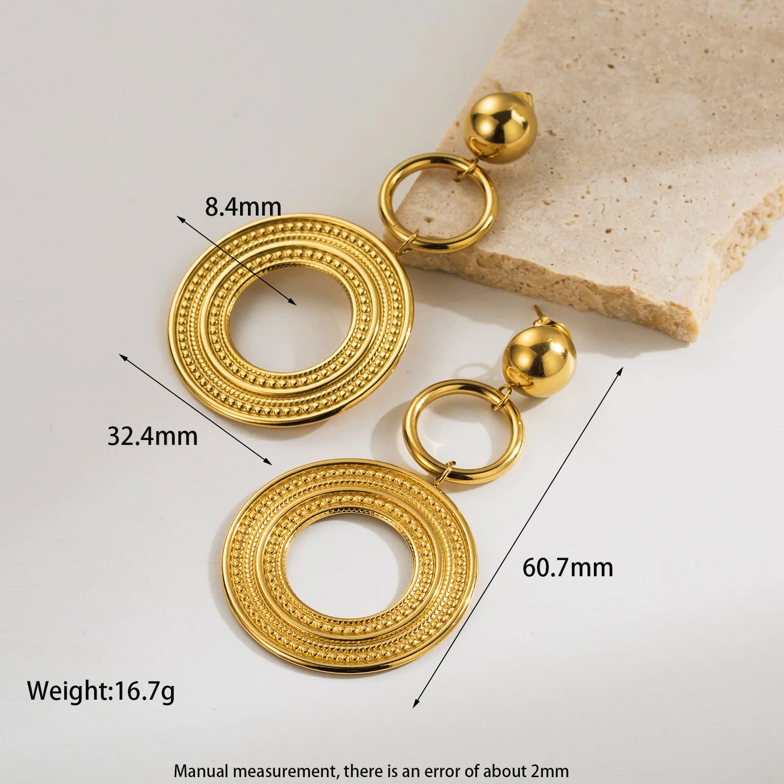 Style Retro Round Earrings