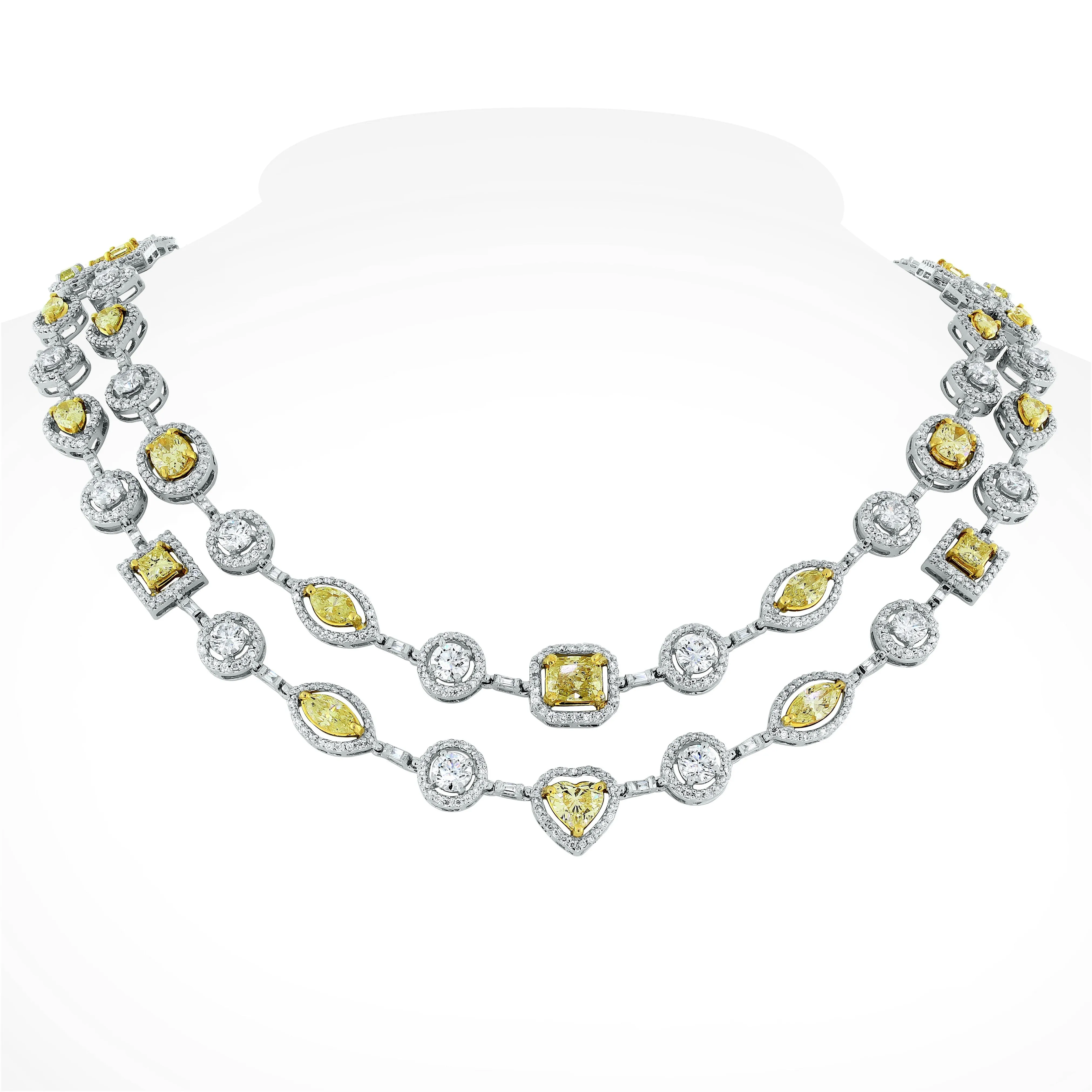 Summer Yellow & White Diamond Suite (21.16 ct Diamonds) in Gold