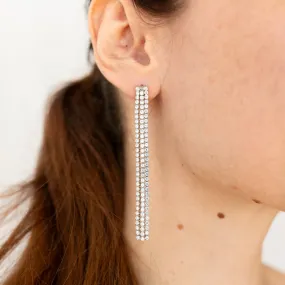 Triple Strand Diamond Earrings