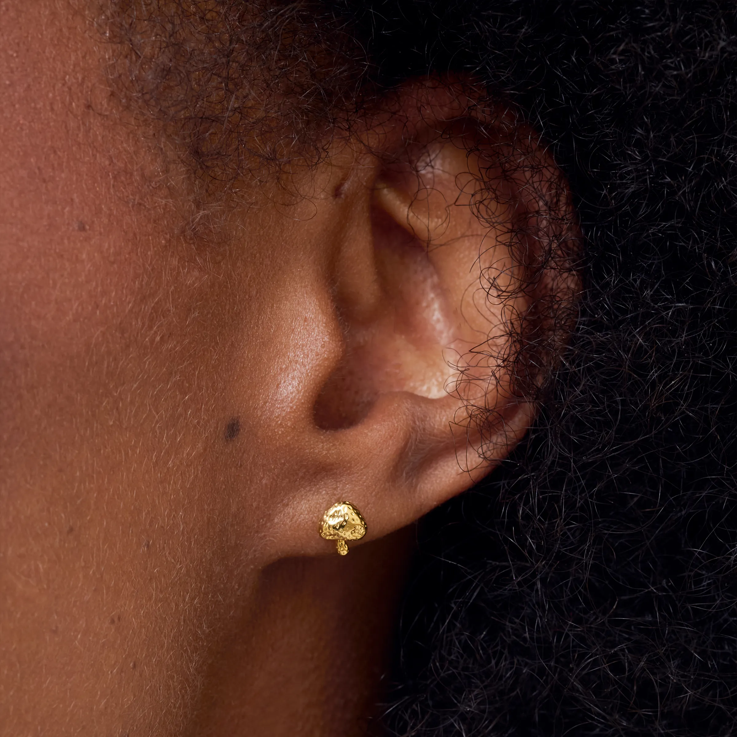 Twin Flame Studs Mushroom / Rose Quartz