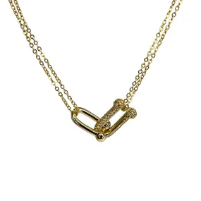 U Link Pave Necklace