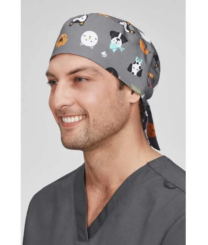 Unisex Printed Scrub Cap