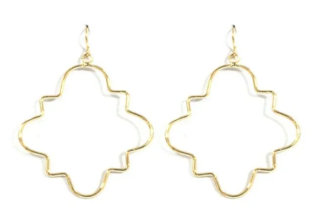 VE2285 Abstract Shape Dangle Earrings