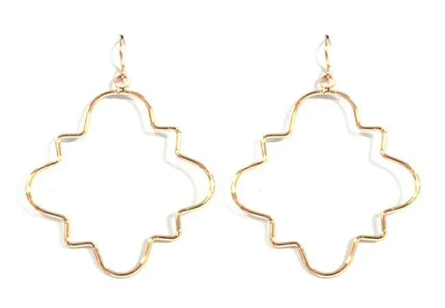 VE2285 Abstract Shape Dangle Earrings