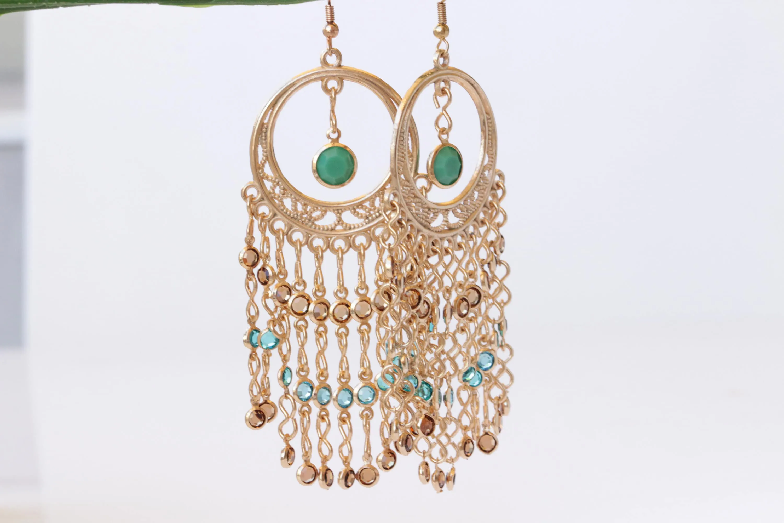 Very Long Fringes Earrings