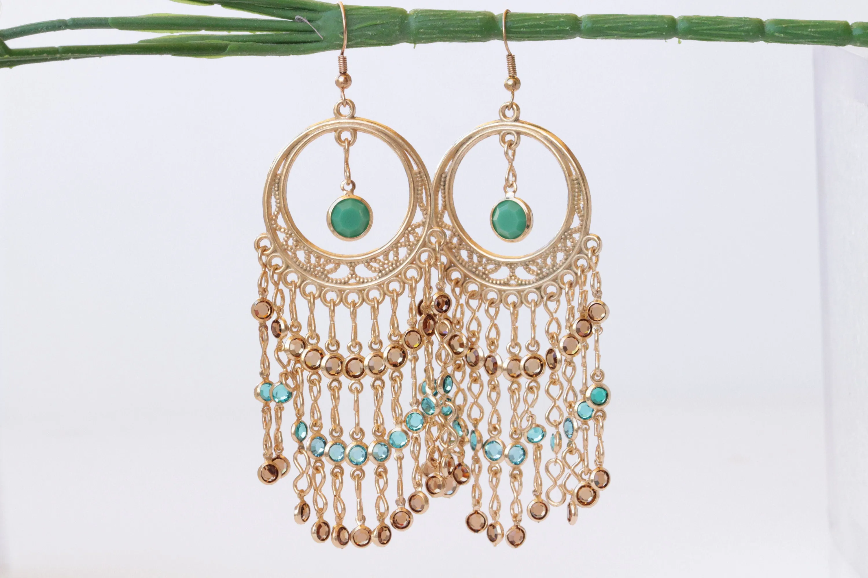 Very Long Fringes Earrings