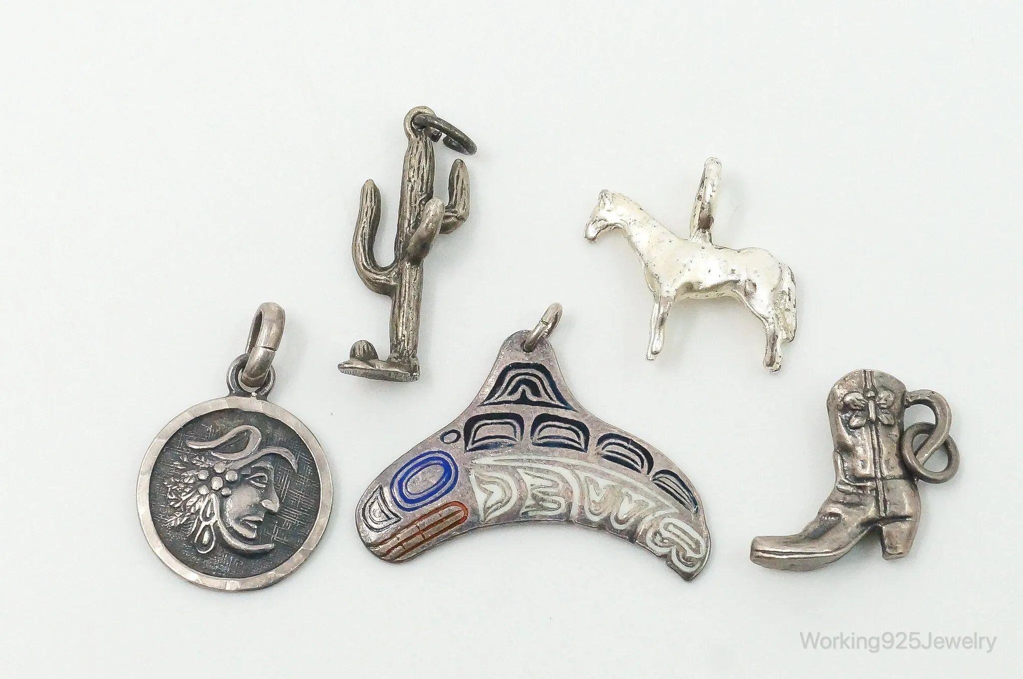 Vintage Antique Native Western Sterling Silver Charms Lot