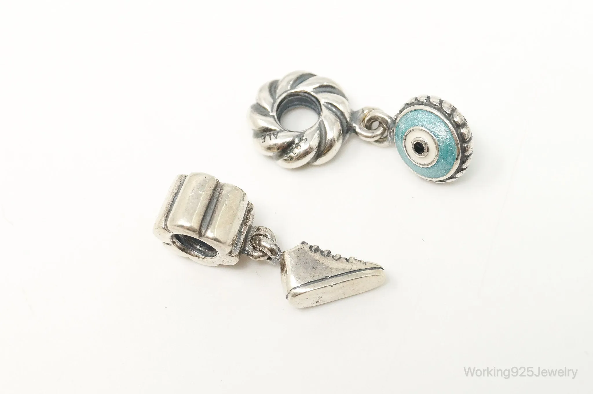 Vintage Designer Pandora ALE Sterling Silver Charm Pendant Set