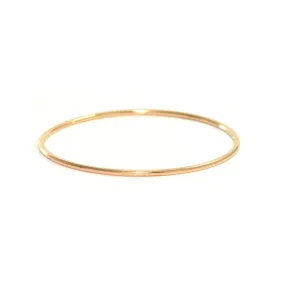 Vintage Egyptian Solid 18K Rose Gold High Polish Finish Bangle Bracelet