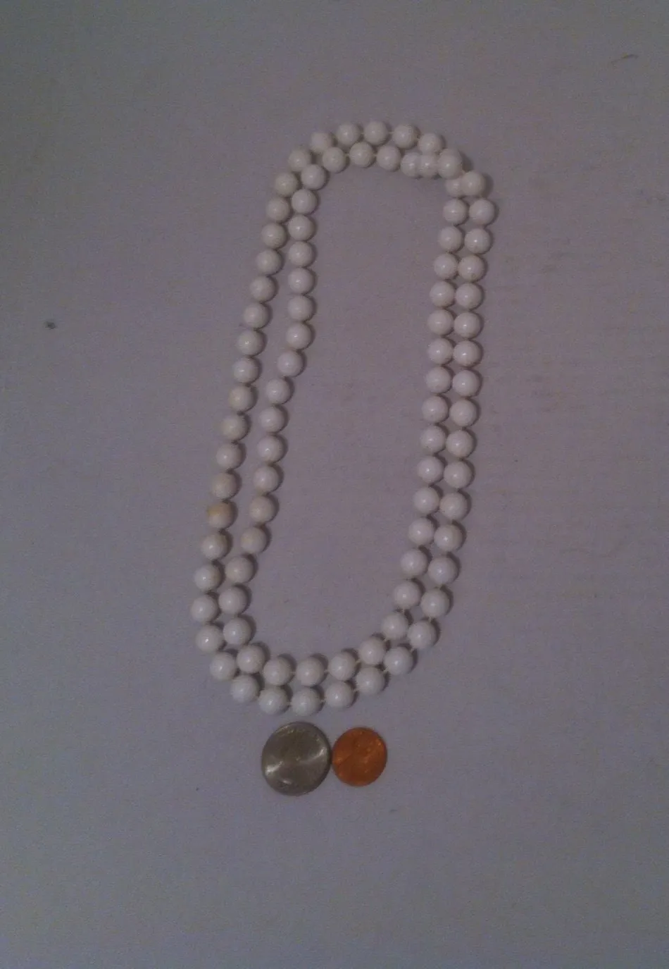 Vintage Ladies Necklace, Choker, White Beaded Necklace, 20" Long, Jewelry, Clothing Accessory, Fashion, Nice Quality, Vintage Jewelry