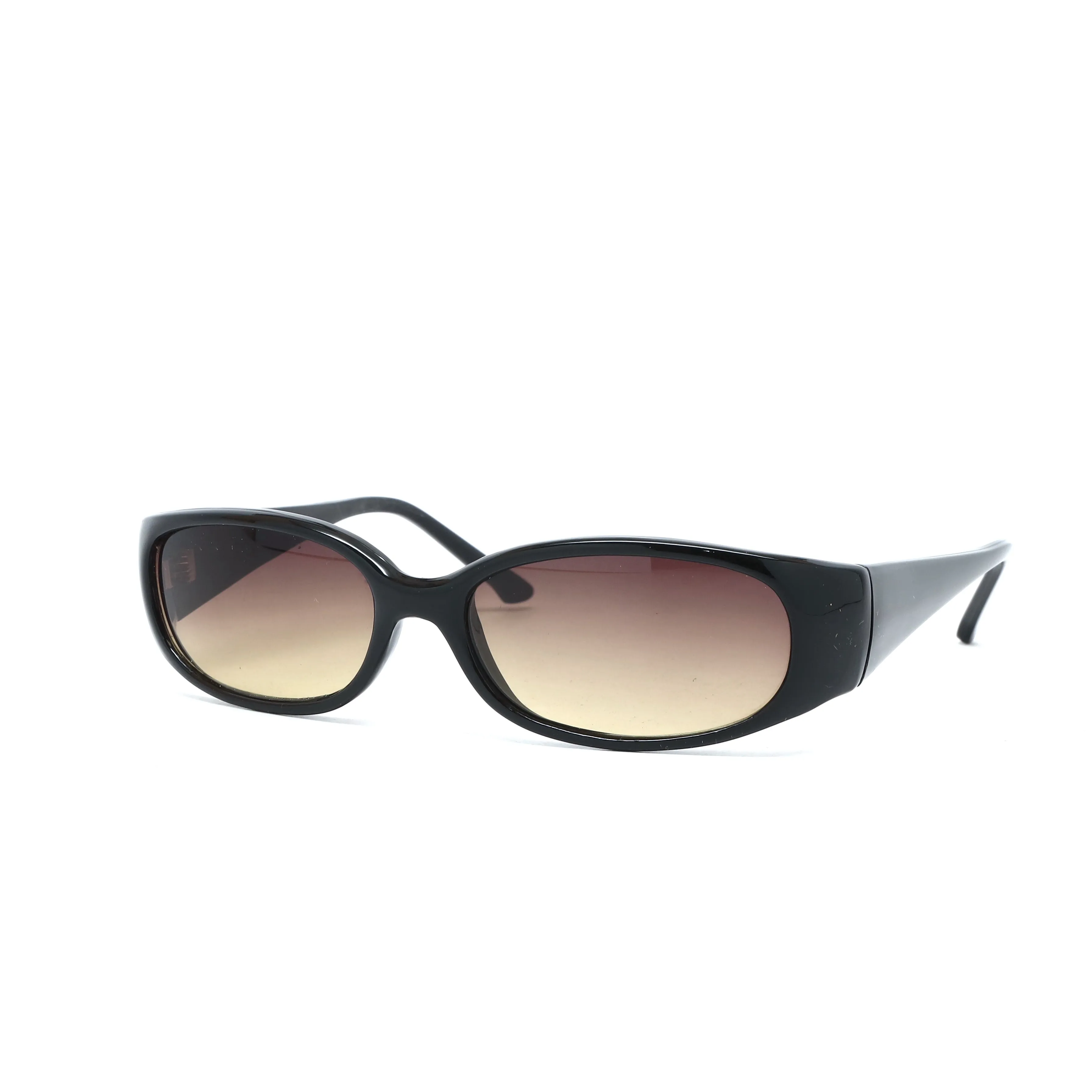 Vintage Small Size Alexine Oval Frame Sunglasses - Brown