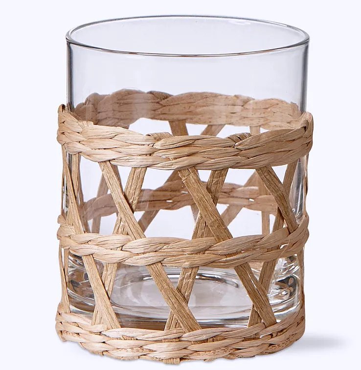 Vintage Tropics Cattail Straw Barware