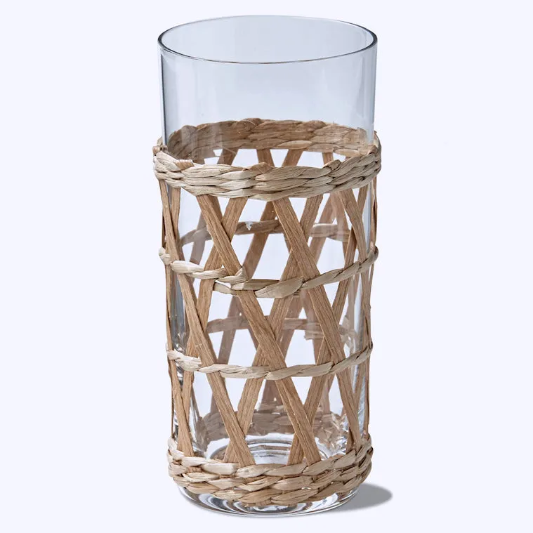 Vintage Tropics Cattail Straw Barware