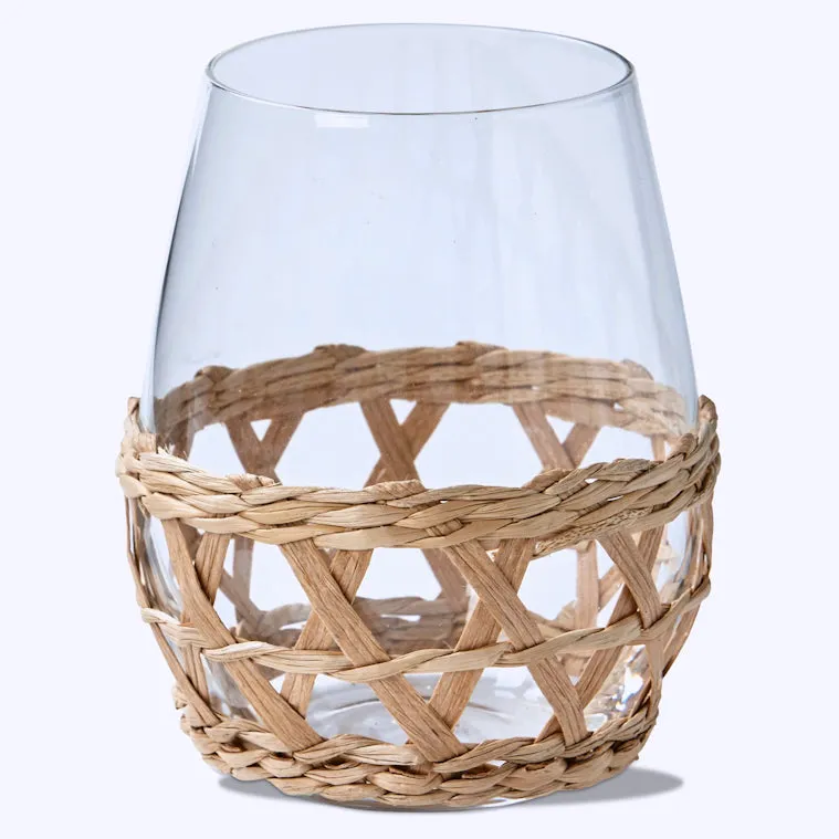 Vintage Tropics Cattail Straw Barware